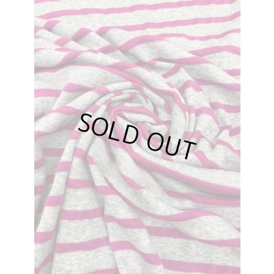 画像5: 生地：ボーダー柄フライスニット（グレー／紫）