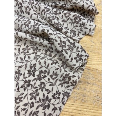 画像6: 生地：花柄ポリニット（ベージュ／茶）