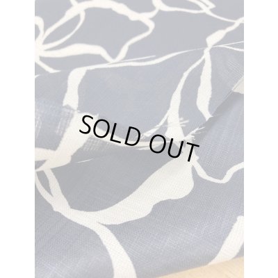 画像4: 生地：ポリエステル花柄プリント（紺）