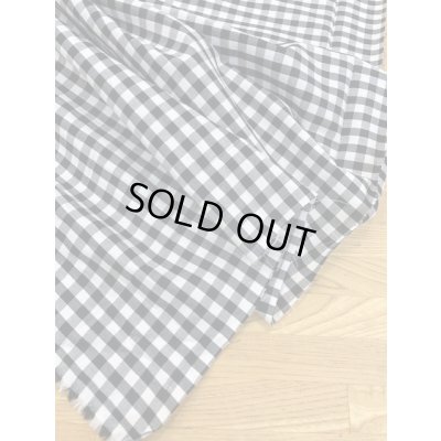 画像5: 生地：ギンガムチェック中柄コットン（白／黒）
