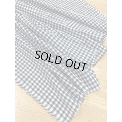 画像6: 生地：ギンガムチェック小柄コットン（白／黒）