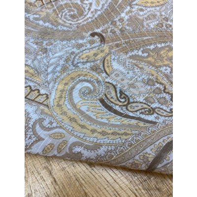 画像4: 生地：ラメ入りペイズリー柄（ベージュ）