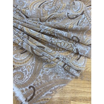 画像6: 生地：ラメ入りペイズリー柄（ベージュ）