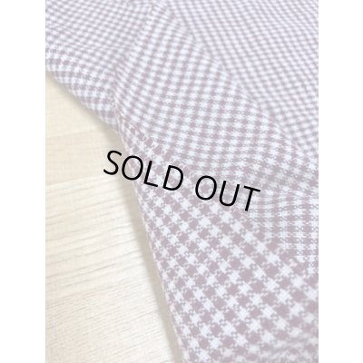 画像4: 生地:チェック柄ウールストレッチ(エンジ/ベージュ)