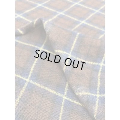 画像4: 生地：チェック柄ウールニット（茶系）