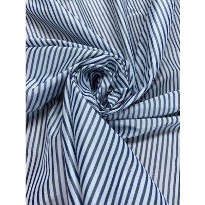 画像6: 生地：ストライプ柄ポリエステル（白／紺）