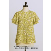 生地：ポリエステル楊柳プリント（イエロー系）