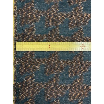 画像3: 生地：ラメ入り千鳥格子柄ポリ（オレンジ／黒）