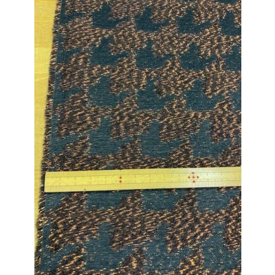 画像4: 生地：ラメ入り千鳥格子柄ポリ（オレンジ／黒）