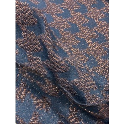 画像5: 生地：ラメ入り千鳥格子柄ポリ（オレンジ／黒）