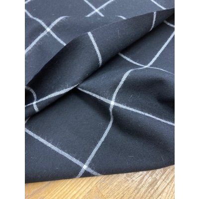 画像5: 生地:格子柄ウール(濃紺/白)