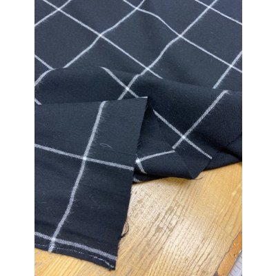 画像4: 生地:格子柄ウール(濃紺/白)