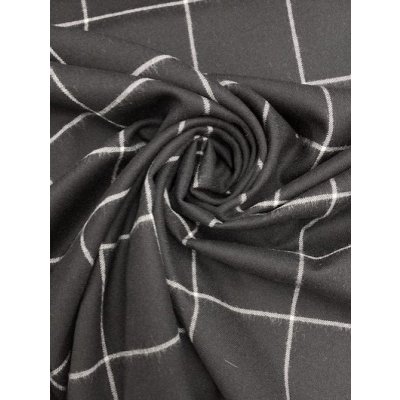 画像6: 生地:格子柄ウール(濃紺/白)