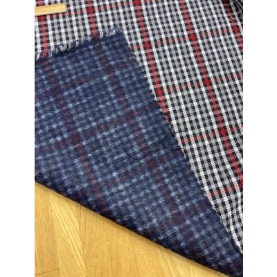 画像3: 生地：チェック柄裏起毛（グレー／赤）