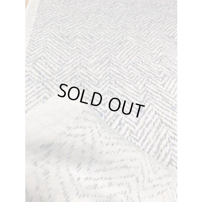 画像3: 生地:シェブロン柄シルク(アイスブルー/青・黒)