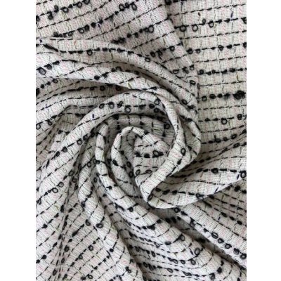 画像7: 生地：ポリ混リングヤーンツイード（白／黒）