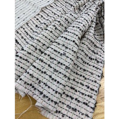 画像6: 生地：ポリ混リングヤーンツイード（白／黒）