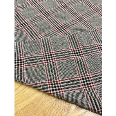 画像5: 生地：チェック柄ウールガーゼ（こげ茶／赤）