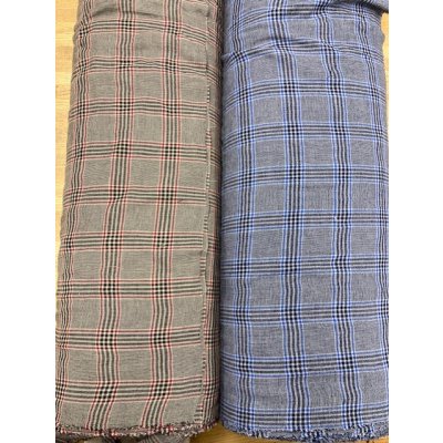 画像8: 生地：チェック柄ウールガーゼ（こげ茶／赤）