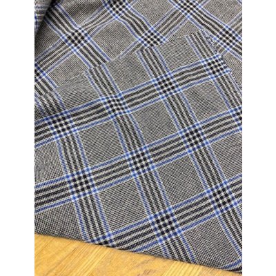 画像5: 生地：チェック柄ウールガーゼ（紺／青）