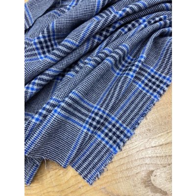 画像3: 生地：チェック柄ウールガーゼ（紺／青）