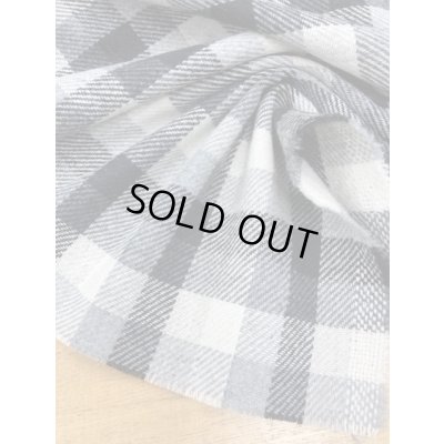 画像4: 生地：チェック柄ウール（モノクロ）