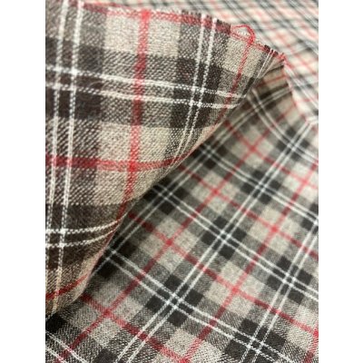 画像3: 生地:チェック柄ウールガーゼ(グレー系)