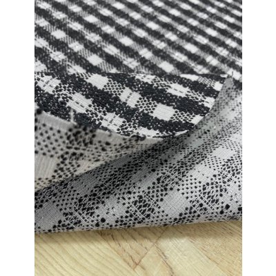 画像4: 生地：チェック柄ジャガード（グレー／紺）