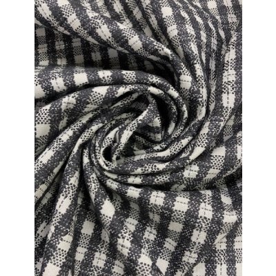 画像6: 生地：チェック柄ジャガード（グレー／紺）