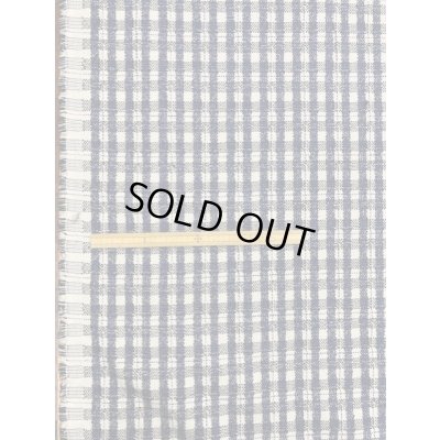 画像1: 生地：チェック柄ジャガード（ベージュ／紺）