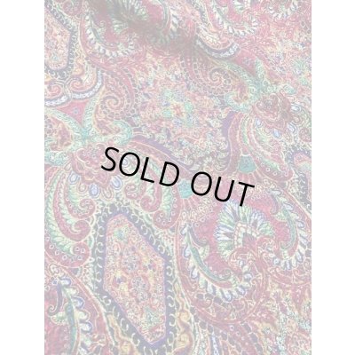 画像3: 生地:シルク混プリント(エンジ)