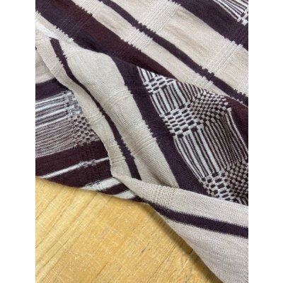 画像4: 生地：ボーダーウールニット（ベージュ／茶）