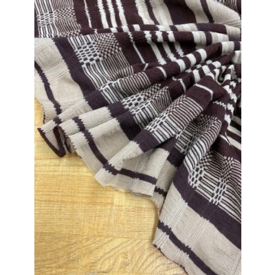 画像5: 生地：ボーダーウールニット（ベージュ／茶）