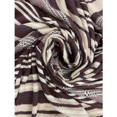 画像6: 生地：ボーダーウールニット（ベージュ／茶）