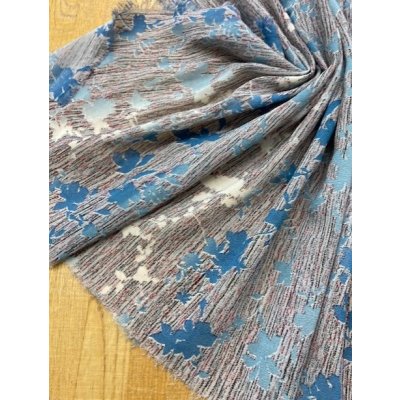 画像6: 生地：和柄ポリエステルプリント（青系）