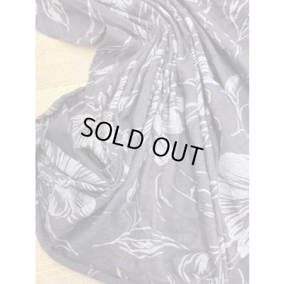 画像5: 生地：花柄ポリ綿シワ加工天竺（茶）