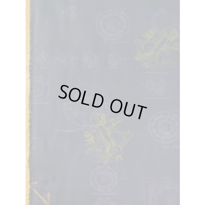 画像2: 生地： ギアパーツ柄（紺）