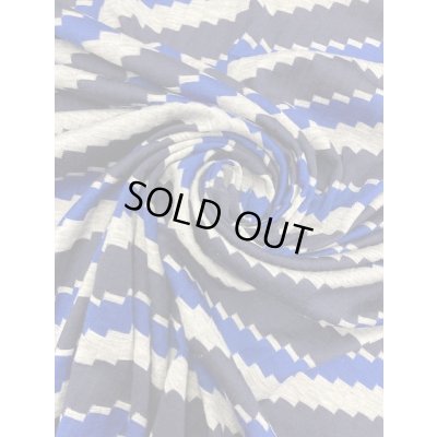 画像6: 生地：ジグザグボーダー柄ニット（青系）