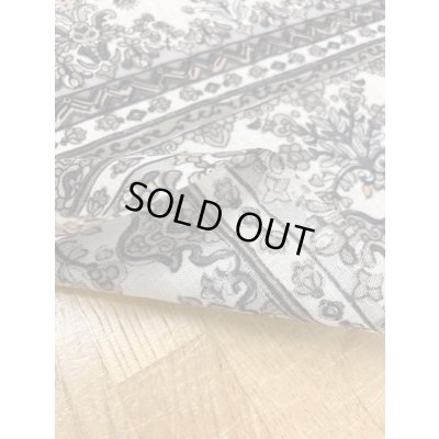 画像4: 生地：パネル柄プリントコットンリネン（ベージュ／黒）