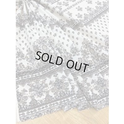 画像5: 生地：パネル柄プリントコットンリネン（ベージュ／黒）