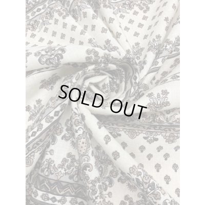 画像7: 生地：パネル柄プリントコットンリネン（ベージュ／黒）