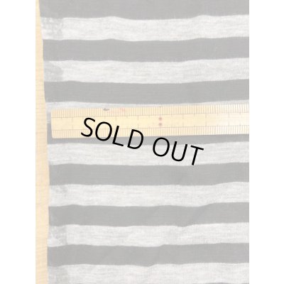 画像2: 生地：シルケット加工ボーダー柄天竺（グレー／黒）