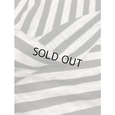 画像4: 生地：シルケット加工ボーダー柄天竺（グレー／黒）