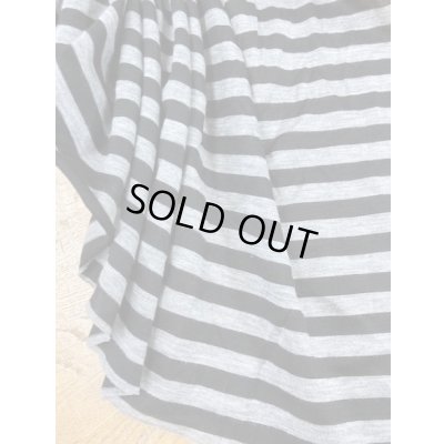 画像5: 生地：シルケット加工ボーダー柄天竺（グレー／黒）