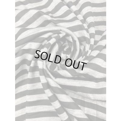 画像6: 生地：シルケット加工ボーダー柄天竺（グレー／黒）