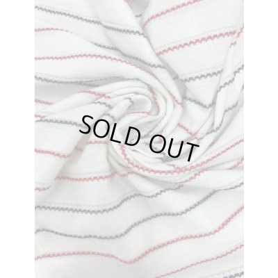 画像7: 生地：ボーダー編みこみ天竺（白地）