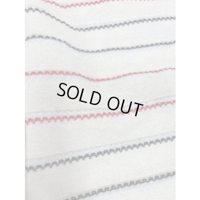 画像6: 生地：ボーダー編みこみ天竺（白地）