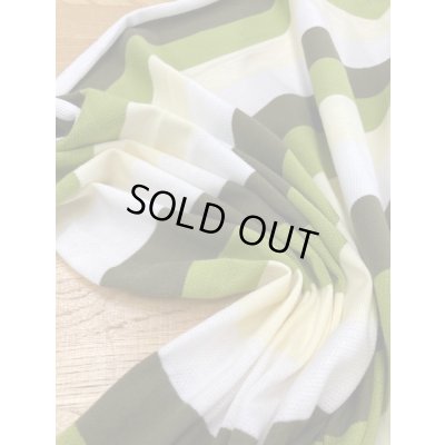 画像6: 生地：4色ボーダー柄ニット（緑系）