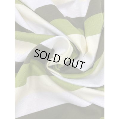 画像7: 生地：4色ボーダー柄ニット（緑系）