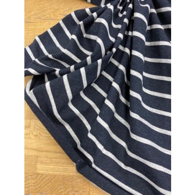 画像4: 生地：ボーダー柄天竺ニット（紺／白）